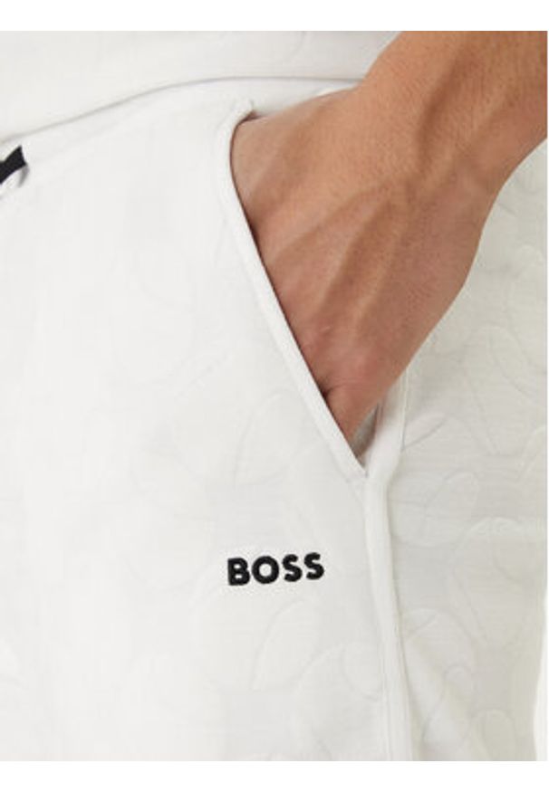 BOSS Szorty sportowe Member 50558883 Biały Relaxed Fit. Kolor: biały. Materiał: bawełna. Styl: sportowy
