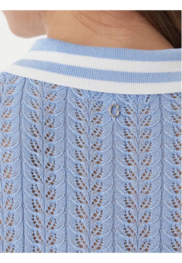 Guess Sweter W6GR25 Z0672 Niebieski Regular Fit. Kolor: niebieski. Materiał: wiskoza