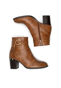 Clara Barson Botki WYL1890-42 Brązowy. Kolor: brązowy. Materiał: skóra #7