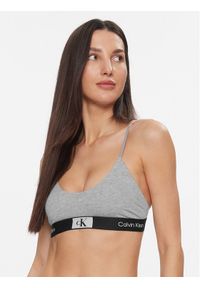 Calvin Klein Underwear Biustonosz top Unlined Bralette 000QF7216E Szary. Kolor: szary. Materiał: bawełna