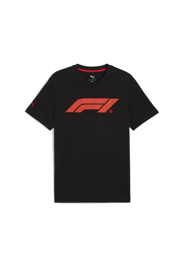 Puma - Męska koszulka F1® Essentials z logo PUMA Black. Kolor: czarny. Wzór: nadruk