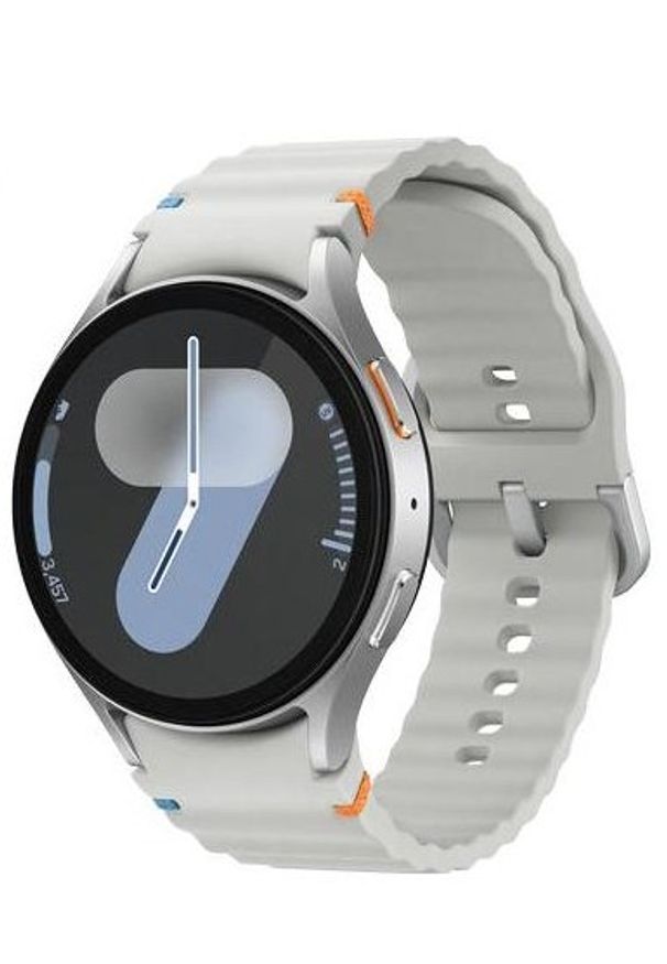 SAMSUNG - Samsung Galaxy Watch 7 44mm Srebrny (L310). Rodzaj zegarka: cyfrowe. Kolor: srebrny. Materiał: skóra. Styl: casual