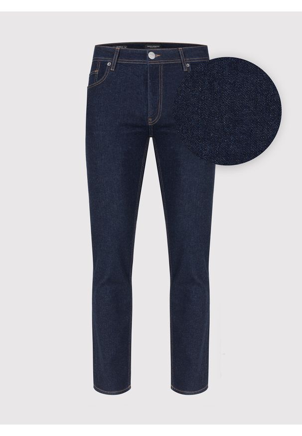 Pako Lorente - PAKO LORENTE – Granatowe spodnie męskie jeans. Okazja: na co dzień. Kolor: niebieski. Materiał: jeans. Styl: klasyczny, casual