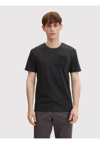 Tom Tailor T-Shirt 1031593 Czarny Regular Fit. Kolor: czarny. Materiał: syntetyk, bawełna