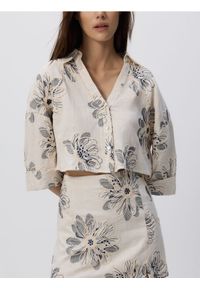 Reserved - Koszula z dodatkiem lnu - wielobarwny. Materiał: len #1