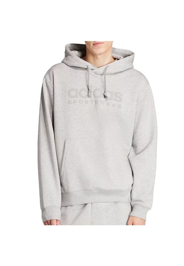 Adidas - Bluza adidas Sportswear All Szn Fleece Graphic Hoodie IW1205 - szara. Kolor: szary. Materiał: dresówka, tkanina, bawełna, materiał, poliester. Styl: klasyczny