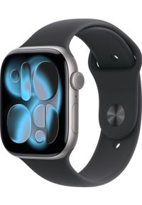 APPLE - Apple Watch Series 11 GPS 42mm Space Grey Aluminium Case with Black Sport Band - M/L,Model A3331. Styl: sportowy #1