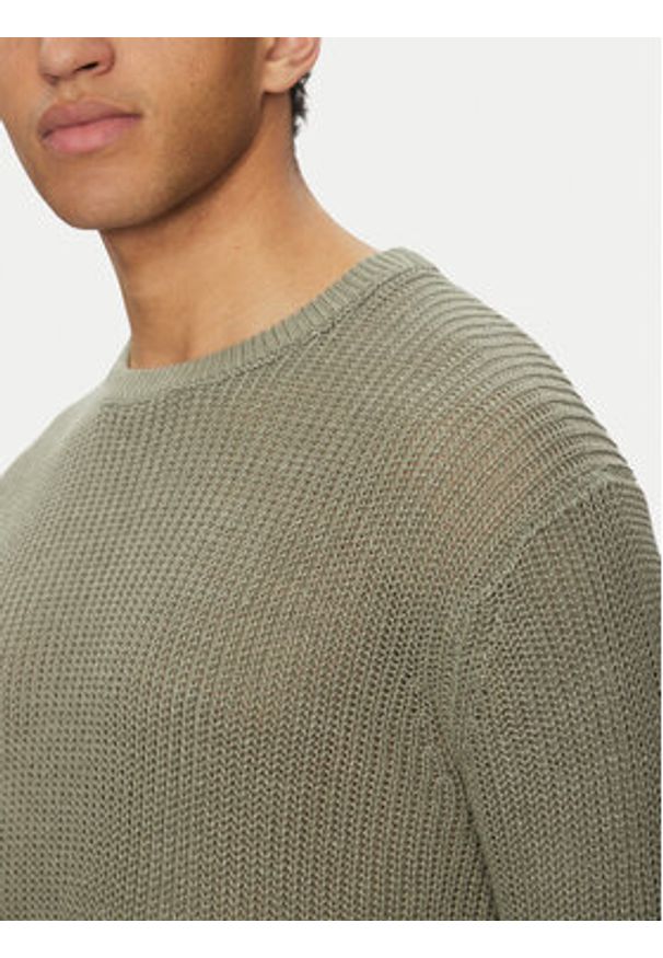 Marciano Guess Sweter 5GHR08 5863Z Zielony Regular Fit. Kolor: zielony. Materiał: len