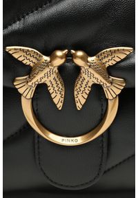 Pinko - PINKO Czarna torebka damska Love Puff Classic CL. Kolor: czarny. Materiał: pikowane. Styl: klasyczny #5