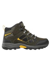 Buty trekkingowe męskie Regatta Clydebank. Kolor: zielony. Materiał: poliester, skóra. Sport: turystyka piesza