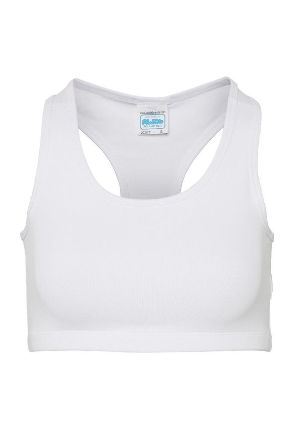 JUST COOL - Sportowy Top Damski / Damski. Kolor: biały. Styl: sportowy