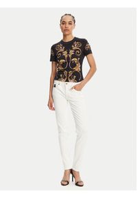 Versace Jeans Couture T-Shirt 78HAH6P8 Czarny Slim Fit. Kolor: czarny. Materiał: bawełna #5