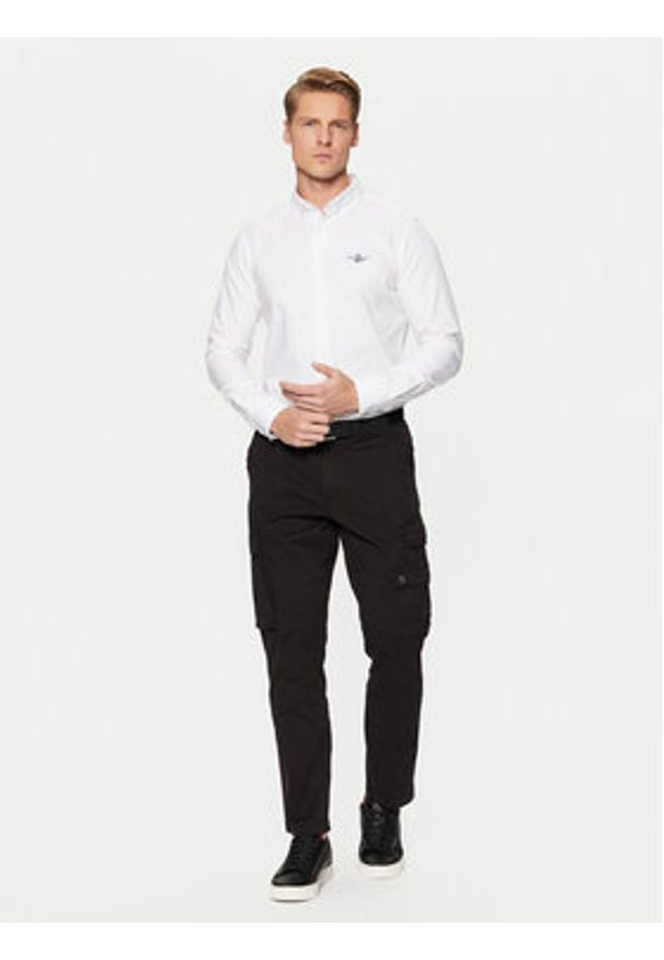 Aeronautica Militare Koszula 242CA1262CT3289 Biały Regular Fit. Kolor: biały. Materiał: bawełna