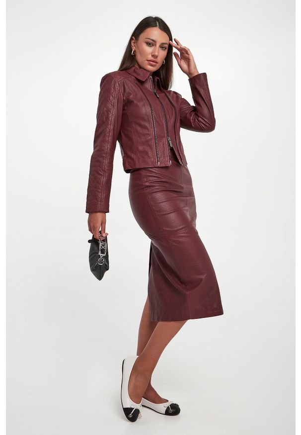 Armani Exchange - Spódnica skórzana midi ARMANI EXCHANGE. Materiał: skóra