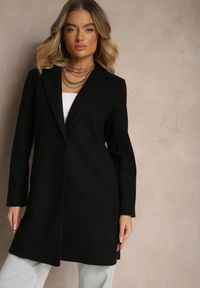 Renee - Czarny Płaszcz Jednorzędowy Bulah. Okazja: na co dzień. Kolor: czarny. Długość rękawa: długi rękaw. Długość: długie. Styl: klasyczny, casual #3