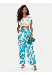 Vero Moda Spodnie materiałowe Ea 10326475 Niebieski Regular Fit. Kolor: niebieski. Materiał: syntetyk