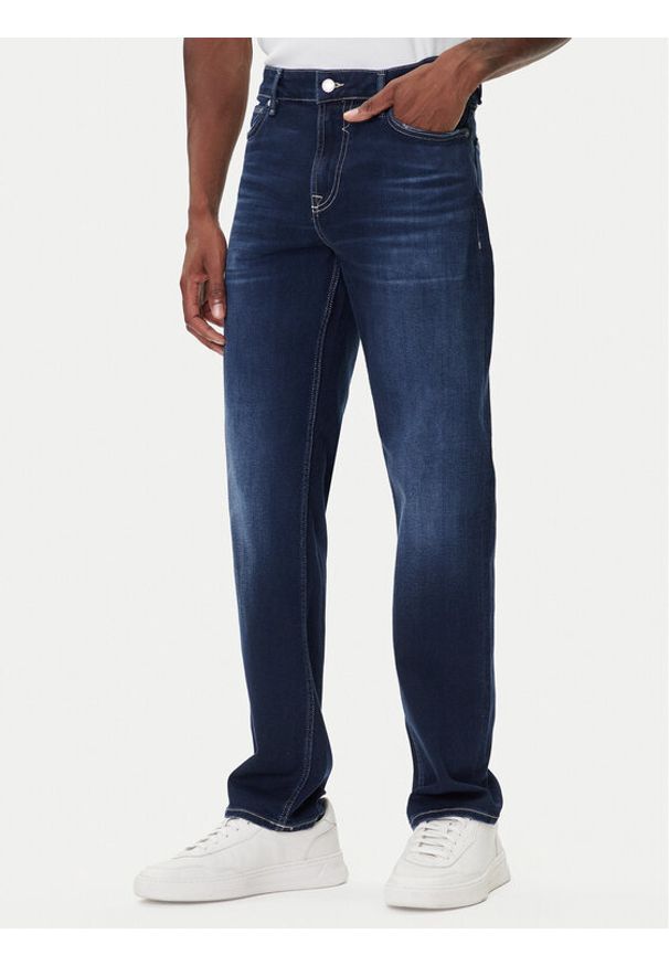 Guess Jeansy M5BAN2 D0631 Granatowy Slim Fit. Kolor: niebieski