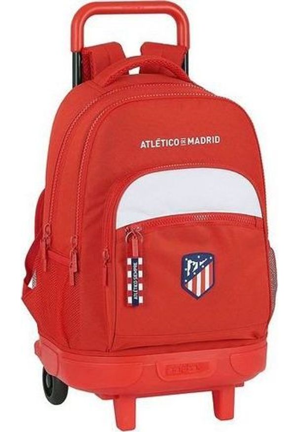 Atletico Torba szkolna z kółkami Compact Atltico Madrid Biały Czerwony. Kolor: biały, wielokolorowy, czerwony