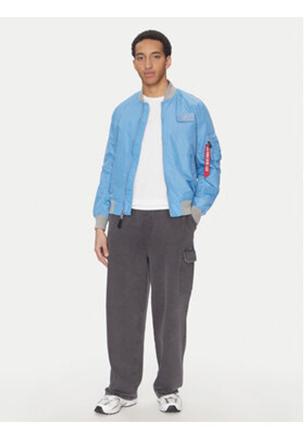 Alpha Industries Kurtka bomber MA-1 TTC Two Tone 126101 Niebieski Regular Fit. Kolor: niebieski. Materiał: syntetyk