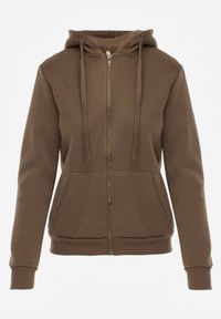 Renee - Ciemnozielona Bluza z Kapturem Harasphei. Okazja: na co dzień. Typ kołnierza: kaptur. Kolor: zielony. Materiał: jeans. Styl: klasyczny, casual #5