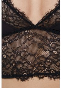 Stella McCartney Lingerie Biustonosz kolor czarny transparentny gładki. Kolor: czarny. Wzór: gładki