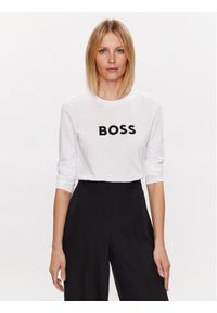 BOSS - Boss Bluzka Logo 50489592 Biały Regular Fit. Kolor: biały. Materiał: bawełna #1