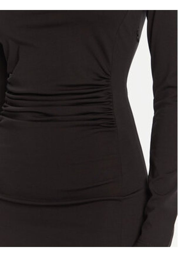 KAOS Sukienka koktajlowa Abiti RI1MA002 0001 Czarny Slim Fit. Kolor: czarny. Materiał: syntetyk. Styl: wizytowy