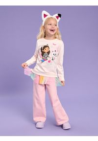 Sinsay - Bluza z tiulową baskinką Gabby's Dollhouse - kremowy. Kolor: kremowy. Materiał: tiul. Długość rękawa: długi rękaw. Długość: długie. Wzór: kolorowy, nadruk