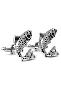 Modini - Srebrne spinki do mankietów - ryby U92. Kolor: srebrny #1
