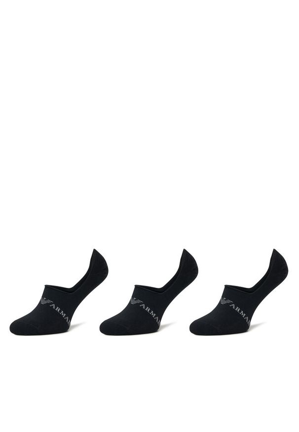 Zestaw 3 par stopek męskich Emporio Armani Underwear. Kolor: czarny