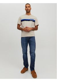 Jack & Jones - Jack&Jones T-Shirt Codyy 12228542 Beżowy Standard Fit. Kolor: beżowy. Materiał: bawełna