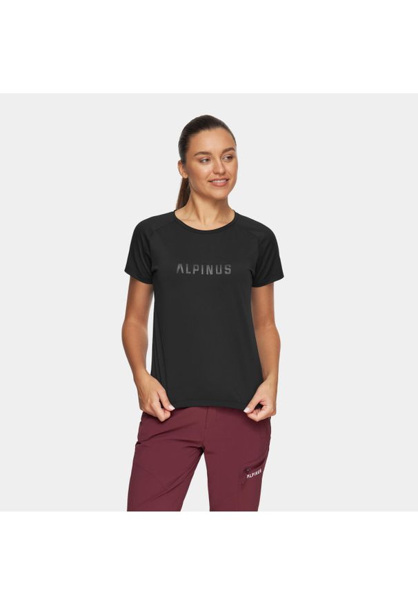 Koszulka damska grafen Alpinus Bona. Kolor: czarny. Sport: turystyka piesza