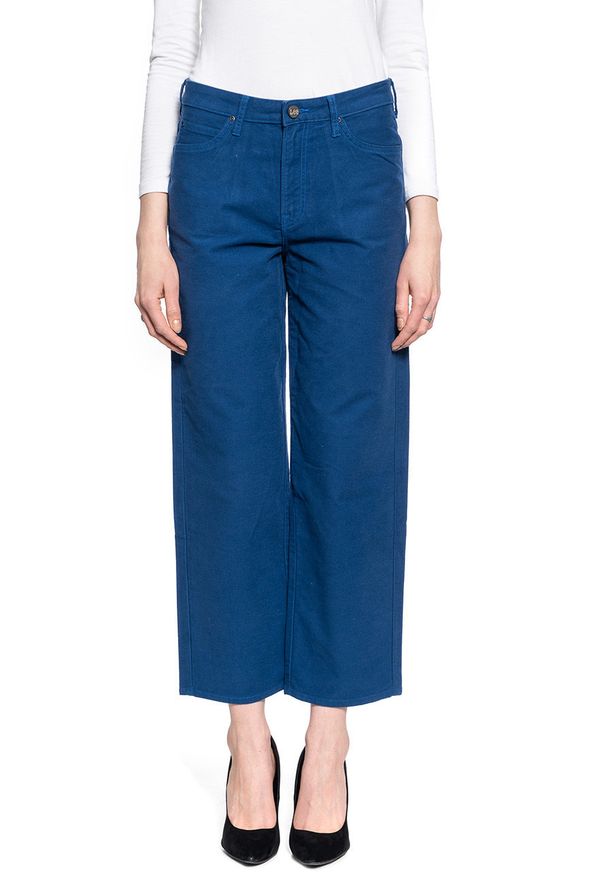 Lee - DAMSKIE SPODNIE MATERIAŁOWE LEE WIDE LEG L30SQN17 112106686. Materiał: materiał