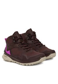 ecco - ECCO Sneakersy W Tex Mid Wp 82432361411 Brązowy. Kolor: brązowy. Materiał: materiał #4