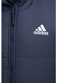 Adidas - adidas kurtka męska kolor granatowy zimowa. Typ kołnierza: kaptur. Kolor: niebieski. Materiał: materiał. Sezon: zima #3