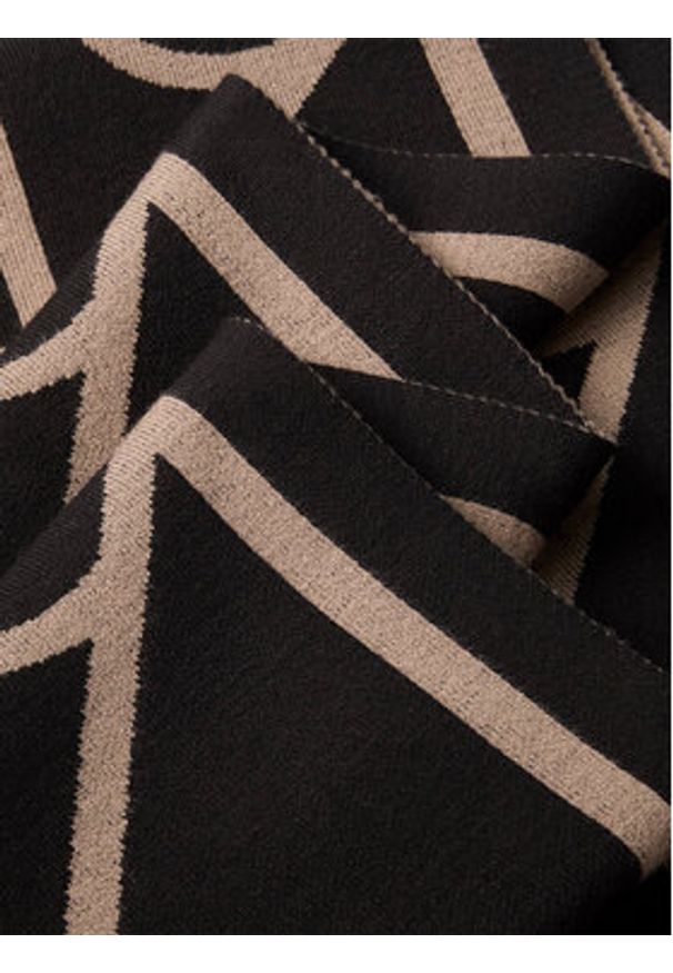 Calvin Klein Szal Emblem Aop Jcq Fine Rib Scarf LV04D8051G Czarny. Kolor: czarny. Materiał: wiskoza, materiał