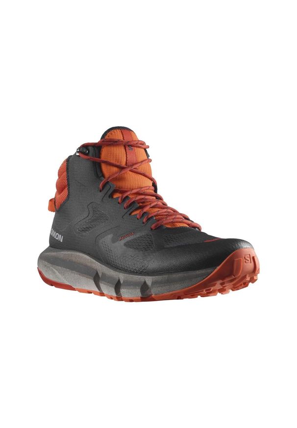 salomon - Buty turystyczne męskie Salomon Predict Hike Mid Gtx. Kolor: żółty, pomarańczowy, wielokolorowy, szary. Materiał: syntetyk. Szerokość cholewki: normalna