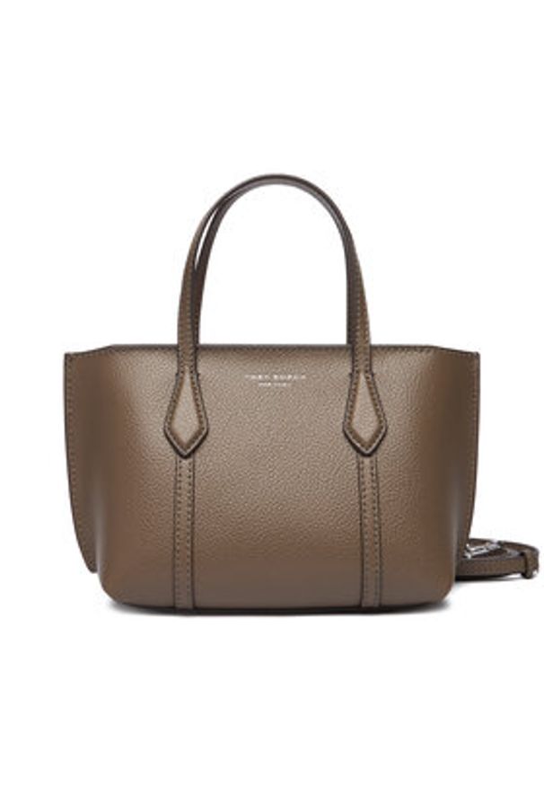 Tory Burch Torebka Perry Mini Tote 175548 Brązowy. Kolor: brązowy. Materiał: skórzane