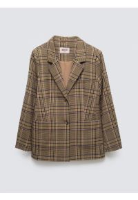 Big-Star - Marynarka damska w kratę Galani 601. Okazja: na co dzień. Kolor: różowy. Materiał: tkanina, jeans, materiał. Styl: casual, klasyczny, retro #5