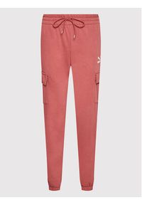 Puma Spodnie dresowe Clsx 531698 Różowy Relaxed Fit. Kolor: różowy. Materiał: dresówka, syntetyk