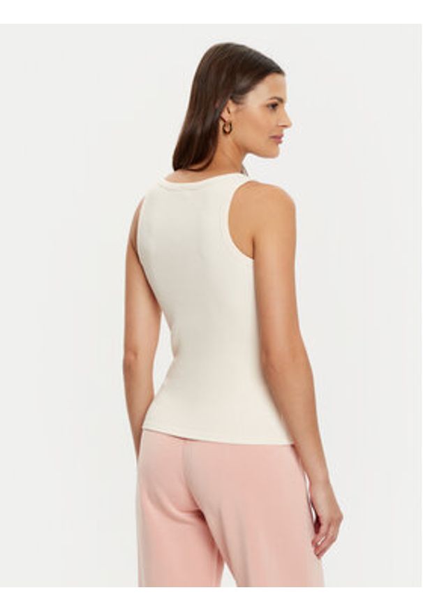 Guess Top V4YP06 K8RT2 Écru Regular Fit. Materiał: wiskoza