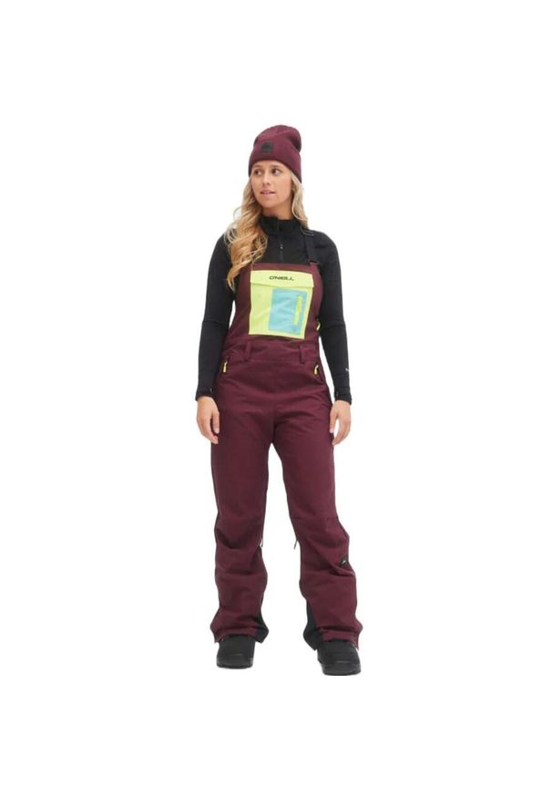 O'Neill - Spodnie zimowe na narty i snowboard damskie O'neill 10K/10K. Kolor: żółty, różowy, wielokolorowy, niebieski, czerwony. Materiał: materiał. Sezon: zima. Sport: snowboard, narciarstwo