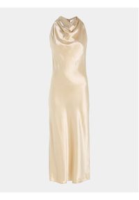 Calvin Klein Sukienka koktajlowa Naia K20K206160 Beżowy Regular Fit. Kolor: beżowy. Materiał: satyna. Styl: wizytowy #6