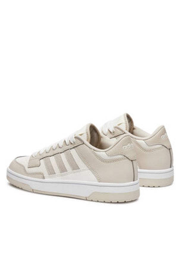 Adidas - adidas Sneakersy Rapid Court Low JP5252 Beżowy. Kolor: beżowy. Materiał: skóra