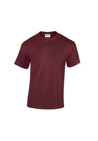 GILDAN - Ciężka Bawełniana Koszulka Unisex Dla Dorosłych. Kolor: czerwony, brązowy, wielokolorowy. Materiał: bawełna. Sport: turystyka piesza #1