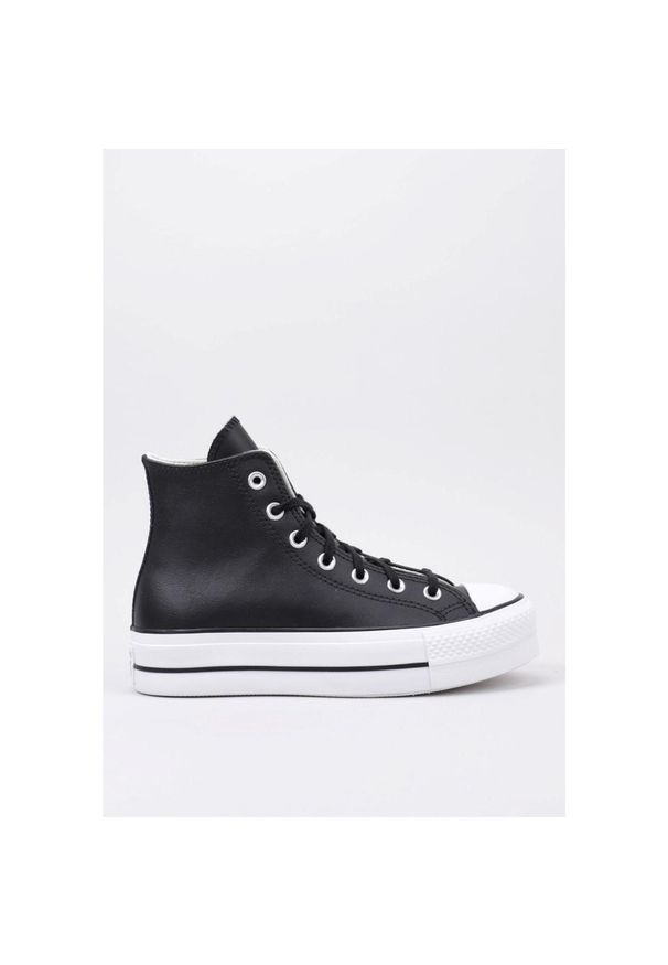 Buty na platformie Converse Chuck Taylor All Star Lift, Kobiety. Kolor: czarny. Materiał: tkanina, skóra. Obcas: na platformie