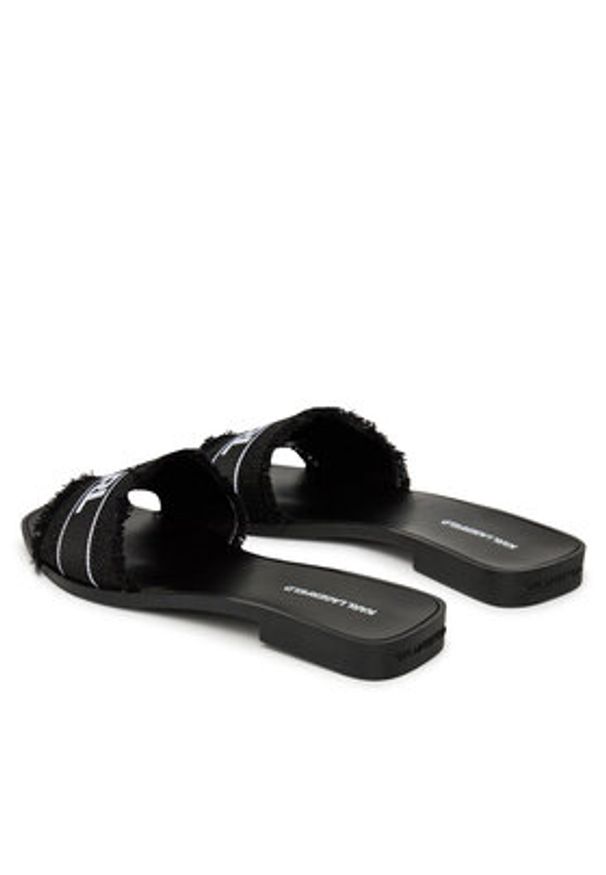 Karl Lagerfeld - KARL LAGERFELD Klapki Skoot II KL80411 Czarny. Kolor: czarny. Materiał: materiał