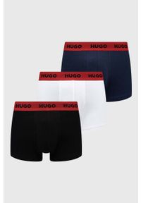 Hugo - HUGO bokserki 3-pack męskie kolor granatowy. Kolor: niebieski