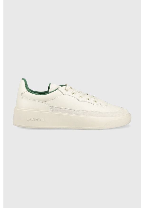 Lacoste sneakersy skórzane G80 Club Leather Tonal Trainers kolor beżowy 45SMA0028. Nosek buta: okrągły. Zapięcie: sznurówki. Kolor: beżowy. Materiał: skóra