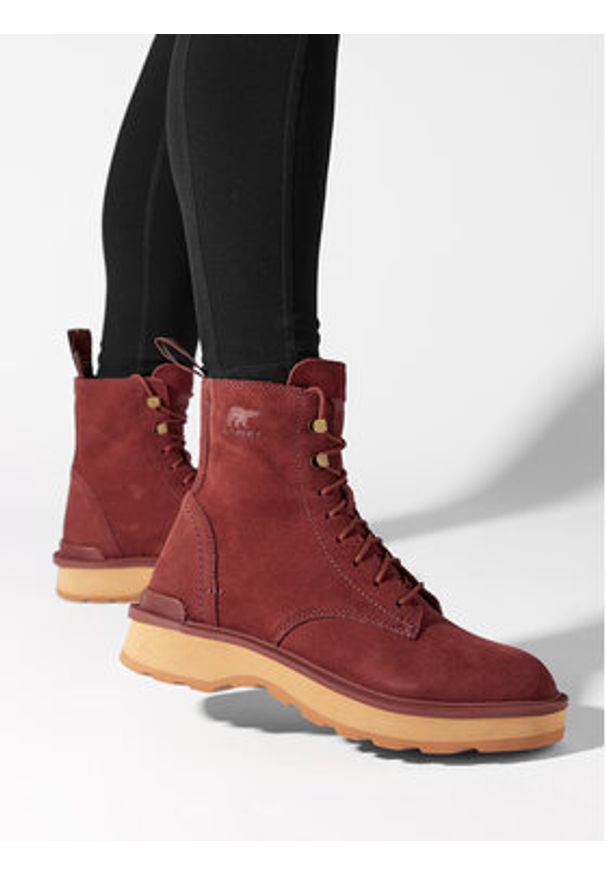 sorel - Sorel Trzewiki Hi-Line™ Lace NL4879-681 Czerwony. Kolor: czerwony. Materiał: zamsz, skóra